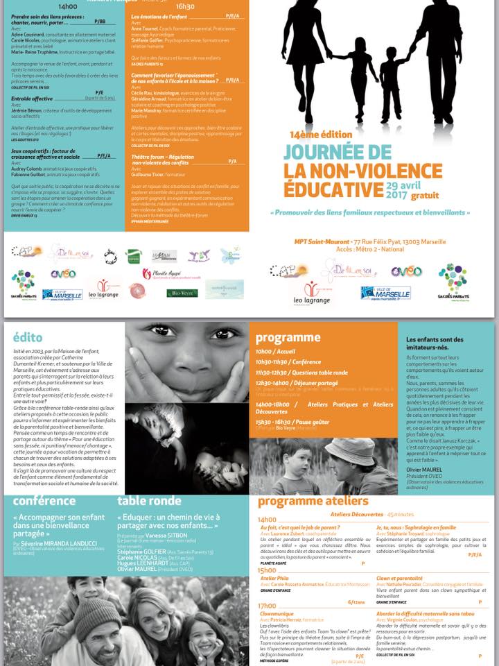 Affiche 14e édition Journée de la non-violence éducative